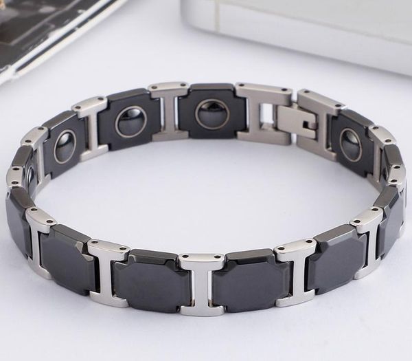 chain link ceramic bracelet men female handmade stainless steel health care energy mens bracelets for women jewelry11, Black
chain link ceramic bracelet men female handmade stainless steel health care energy mens bracelets for women jewelry11, Black