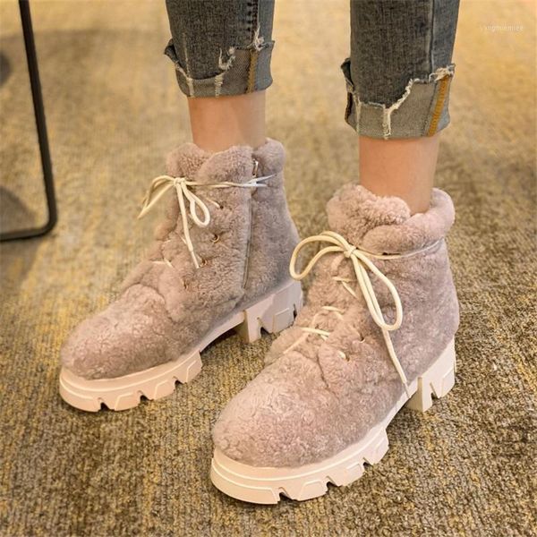 pxelena new designer lambswool real fur snow boots women waterproof winter warm plush ankle boots chunky high heels shoes ladies1, Black
pxelena new designer lambswool real fur snow boots women waterproof winter warm plush ankle boots chunky high heels shoes ladies1, Black