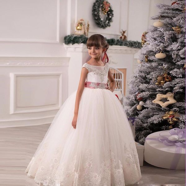 long princess ivory white lace flowergirl dresses junior flower girls dresses gowns for wedding gowns first communion dresses, White;blue
long princess ivory white lace flowergirl dresses junior flower girls dresses gowns for wedding gowns first communion dresses, White;blue