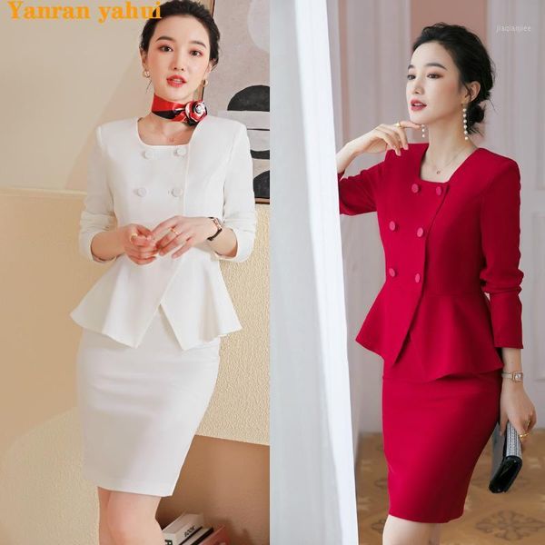 long-sleeved knee length midi skirt suit jacket office lady suit set asymmetrical slimming jacket business for women skirt1, White
long-sleeved knee length midi skirt suit jacket office lady suit set asymmetrical slimming jacket business for women skirt1, White