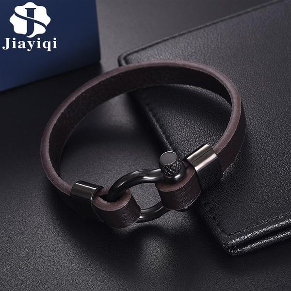 jiayiqi men leather bracelet stainless steel horseshoe buckle casual bangle 2020 new fashion bracelet & bangle male jewelry gift, Golden;silver
jiayiqi men leather bracelet stainless steel horseshoe buckle casual bangle 2020 new fashion bracelet & bangle male jewelry gift, Golden;silver
