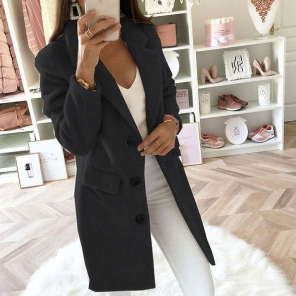 women's jackets winter woolen coat women faux fur jacket medium loose coats length female warm overcoat thick x0j3, Black;brown
women's jackets winter woolen coat women faux fur jacket medium loose coats length female warm overcoat thick x0j3, Black;brown