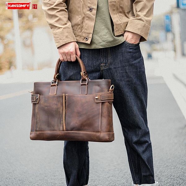 men's handbag business casual lapbriefcase vintage leather shoulder messenger bag leather men tote bags crazy horse
men's handbag business casual lapbriefcase vintage leather shoulder messenger bag leather men tote bags crazy horse