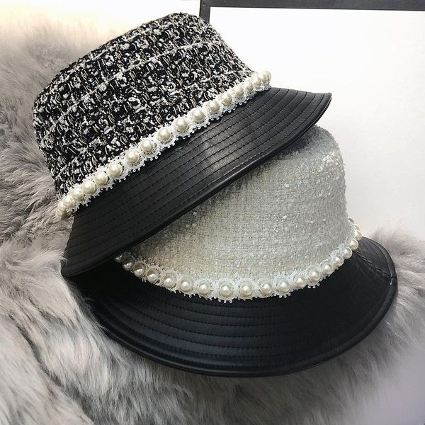 202011-shi autumn spring plaid pearl ribbon pu brim leisure lady bucket cap women fishermen hat, Blue;gray
202011-shi autumn spring plaid pearl ribbon pu brim leisure lady bucket cap women fishermen hat, Blue;gray