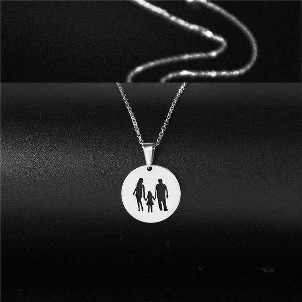 family jewelery daughter mom dad girl pendant necklace stainless steel round necklace for women statement jewelry love gift, Silver
family jewelery daughter mom dad girl pendant necklace stainless steel round necklace for women statement jewelry love gift, Silver
