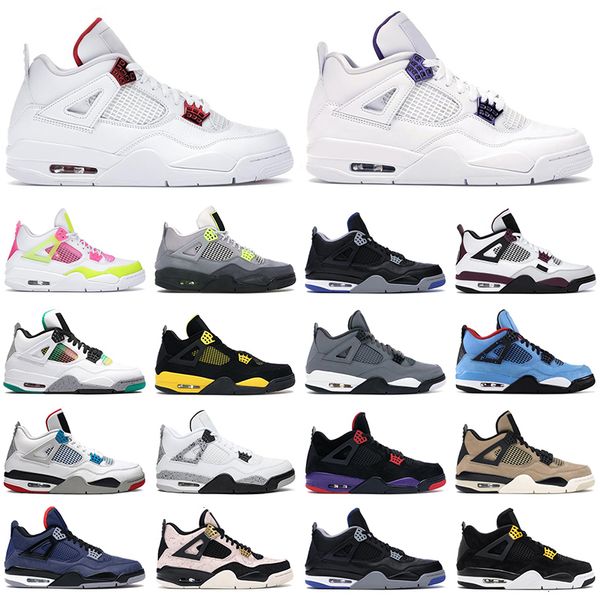 2021 mens basketball shoes 4s jumpman 4 black cat metallic purple cactus jack what the lemon pink loyal blue men women trainers sneakers, White;red
2021 mens basketball shoes 4s jumpman 4 black cat metallic purple cactus jack what the lemon pink loyal blue men women trainers sneakers, White;red