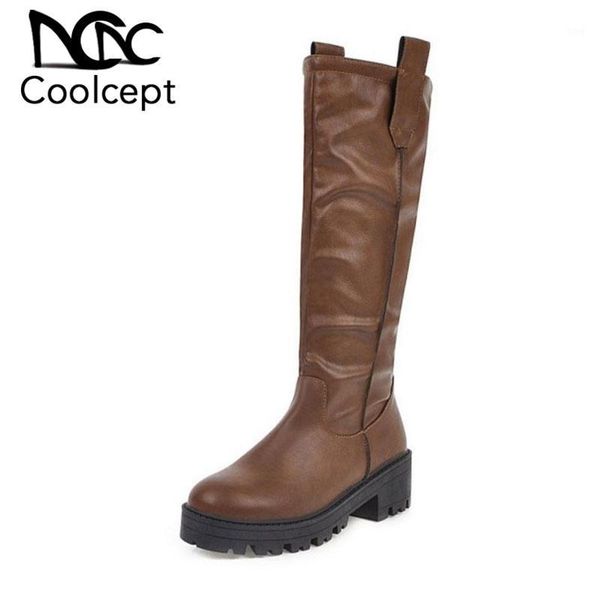 boots coolcept size 34-46 women thick bottom winter warm motorcycle round toe classics knee high leisure daily shoes woman1, Black
boots coolcept size 34-46 women thick bottom winter warm motorcycle round toe classics knee high leisure daily shoes woman1, Black