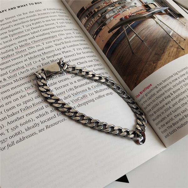 ruiyi real 925 sterling silver korean nordic style vintage personalized bracelets women cool cold wind curb chain bracelet q1210, Black
ruiyi real 925 sterling silver korean nordic style vintage personalized bracelets women cool cold wind curb chain bracelet q1210, Black