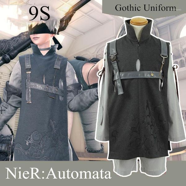 anime game nier:automata 9s gothic uniform cosplay costume fashion halloween carnival outfit custom-made size, Black
anime game nier:automata 9s gothic uniform cosplay costume fashion halloween carnival outfit custom-made size, Black