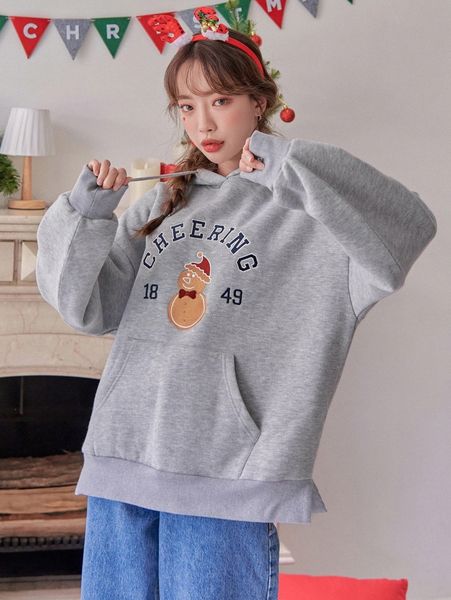 dazy christmas embroidery drop shoulder drawstring split hem hoodie s0wk#, White;black
dazy christmas embroidery drop shoulder drawstring split hem hoodie s0wk#, White;black