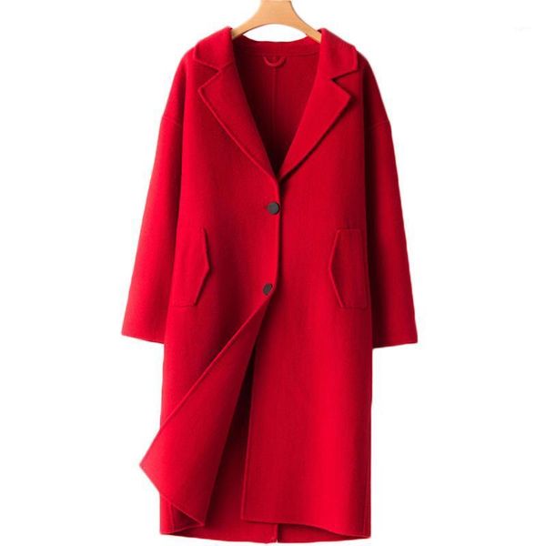 autumn winter new long double-faced wool coat womens loose casual woolen coats high-quality cashmere woolen coats overcoat f10081, Black
autumn winter new long double-faced wool coat womens loose casual woolen coats high-quality cashmere woolen coats overcoat f10081, Black