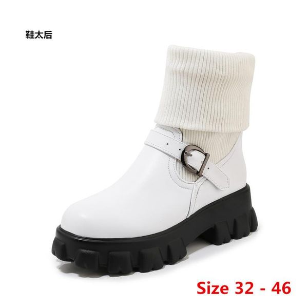 flat platform mid calf boots women winter autumn high heel thick short boots woman motorcycle shoes small big size 32 - 46, Black
flat platform mid calf boots women winter autumn high heel thick short boots woman motorcycle shoes small big size 32 - 46, Black