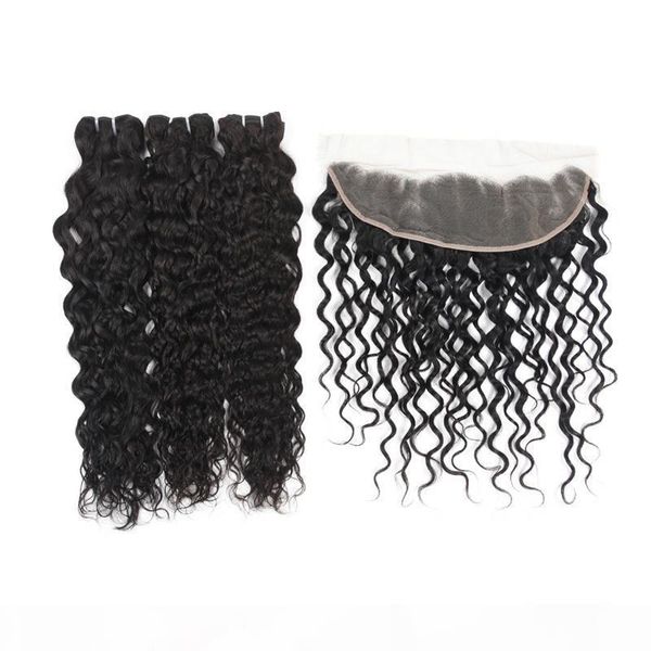 remy 9a brazilian hair water wave with 13x4 ear to ear lace frontal closure body deep wave kinky curly water with 13x4 frontal closure, Black
remy 9a brazilian hair water wave with 13x4 ear to ear lace frontal closure body deep wave kinky curly water with 13x4 frontal closure, Black