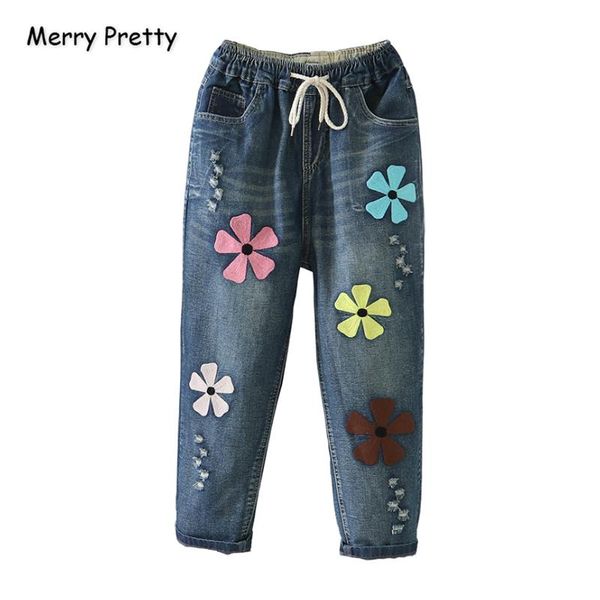 women's jeans merry pretty plus size 3xl women pants floral embroidery denim elastic waist straight pockets jean pant girl, Blue
women's jeans merry pretty plus size 3xl women pants floral embroidery denim elastic waist straight pockets jean pant girl, Blue