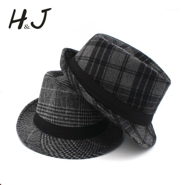 fashion autumn winter men's feminino fedora hat for gentleman wool grid ribbon sombreros jazz hat women panama 101, Blue;gray
fashion autumn winter men's feminino fedora hat for gentleman wool grid ribbon sombreros jazz hat women panama 101, Blue;gray
