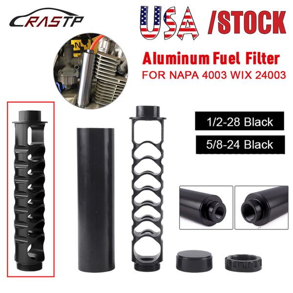 usa stock 6 inch aluminum 1/2-28 car fuel filter 5/8-24 car trap solvent trap titanium black fuel filter for napa 4003 wix 24003 ofi022
usa stock 6 inch aluminum 1/2-28 car fuel filter 5/8-24 car trap solvent trap titanium black fuel filter for napa 4003 wix 24003 ofi022