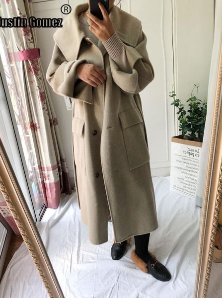 women's wool & blends arrival turndown collar cashmere coat female single-breasted warm winter woman casual autumn outerwear overcoat, Black
women's wool & blends arrival turndown collar cashmere coat female single-breasted warm winter woman casual autumn outerwear overcoat, Black