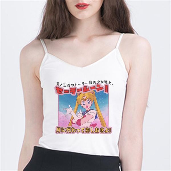 2020 новая мода дамы sexy sailor moon девять очки tops harajuku crop top fun cute vest summer camis дамы рукавов строп, White
2020 новая мода дамы sexy sailor moon девять очки tops harajuku crop top fun cute vest summer camis дамы рукавов строп, White