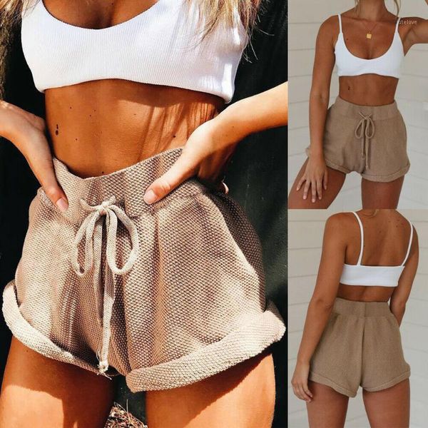 new women short casual high elastic waist tie belt shorts stretch slim loose solid shorts, White;black
new women short casual high elastic waist tie belt shorts stretch slim loose solid shorts, White;black