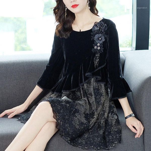 fall spring vintage women female loose butterly 3/4 sleeve velour lace patchwork dress , flower black dresses for woman1, Black;gray
fall spring vintage women female loose butterly 3/4 sleeve velour lace patchwork dress , flower black dresses for woman1, Black;gray