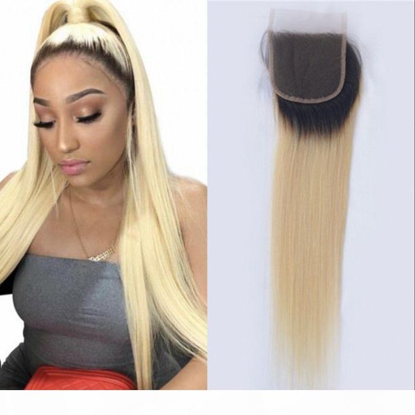 blonde indian straight human hair closure 4*4 middle three part swiss lace closures 1b 613, Black;brown
blonde indian straight human hair closure 4*4 middle three part swiss lace closures 1b 613, Black;brown