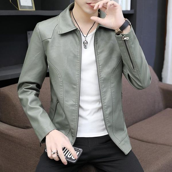 men's fur & faux youth trend zipper pocket style leather jacket slim man' short handsome autumn men, Black
men's fur & faux youth trend zipper pocket style leather jacket slim man' short handsome autumn men, Black