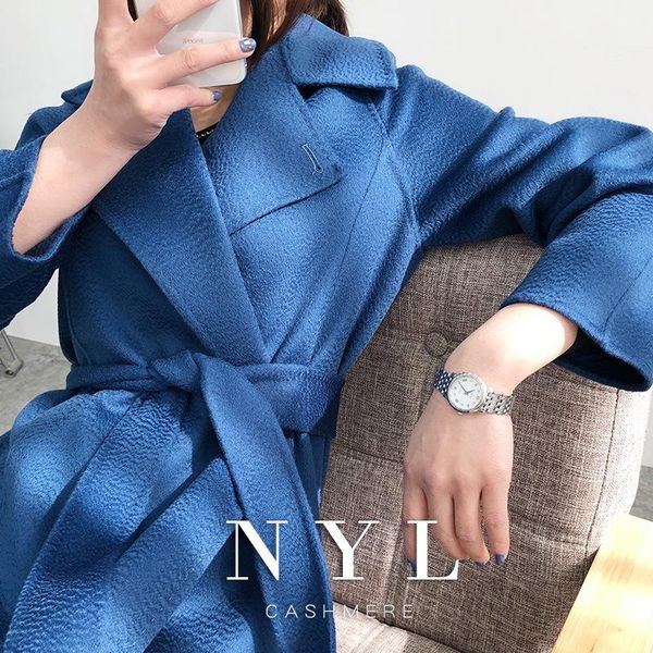 ripple long over-the-knee cashmere woolen cloth in the fall and winter of double-sided wool coat female cloth coat, Black
ripple long over-the-knee cashmere woolen cloth in the fall and winter of double-sided wool coat female cloth coat, Black