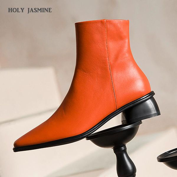 genuine leather ankle boots for women new spring/autumn zip women boots square heel square toe ladies shoes med (3cm-5cm) rubber, Black
genuine leather ankle boots for women new spring/autumn zip women boots square heel square toe ladies shoes med (3cm-5cm) rubber, Black