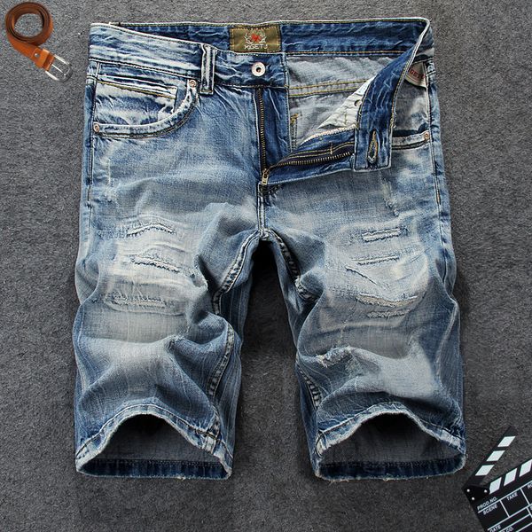 2021 new newly designer summer fashion retro light blue ripped denim shorts men hip hop short homme rbad
2021 new newly designer summer fashion retro light blue ripped denim shorts men hip hop short homme rbad