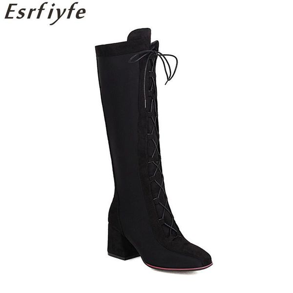 esrfiyfe 2020 new large size 50 women knee high boots lace up autumn winter boots square heels shoes motorcycle woman, Black
esrfiyfe 2020 new large size 50 women knee high boots lace up autumn winter boots square heels shoes motorcycle woman, Black