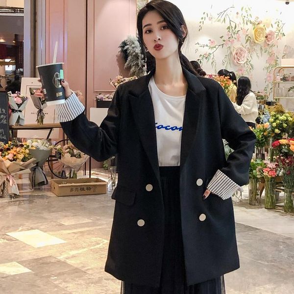 women's suits & blazers womens blazer casual long suit jacket the korean version of blouses british style spring and autumn coat, White;black
women's suits & blazers womens blazer casual long suit jacket the korean version of blouses british style spring and autumn coat, White;black