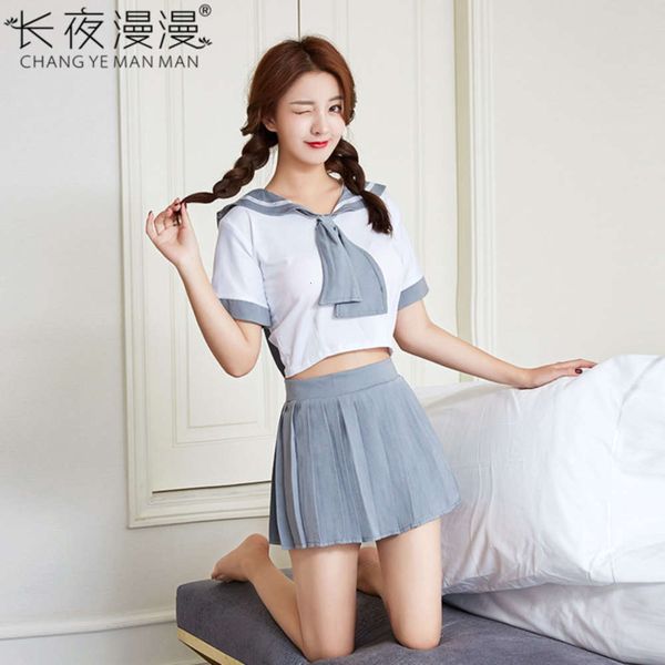 set night long big underwear uniform pure and lovely split female student drs, Black;white
set night long big underwear uniform pure and lovely split female student drs, Black;white