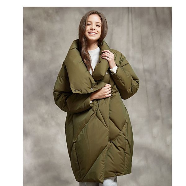 new winter women's bread cocoon-shaped white goose down mid-length ladies jacket thick single-breasted f142, Black
new winter women's bread cocoon-shaped white goose down mid-length ladies jacket thick single-breasted f142, Black