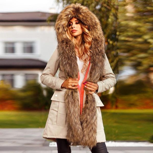 winter women fashion hooded mid-length cotton faux furs collar parka long sleeve plus fleece jacket outerwear#g3, Black
winter women fashion hooded mid-length cotton faux furs collar parka long sleeve plus fleece jacket outerwear#g3, Black