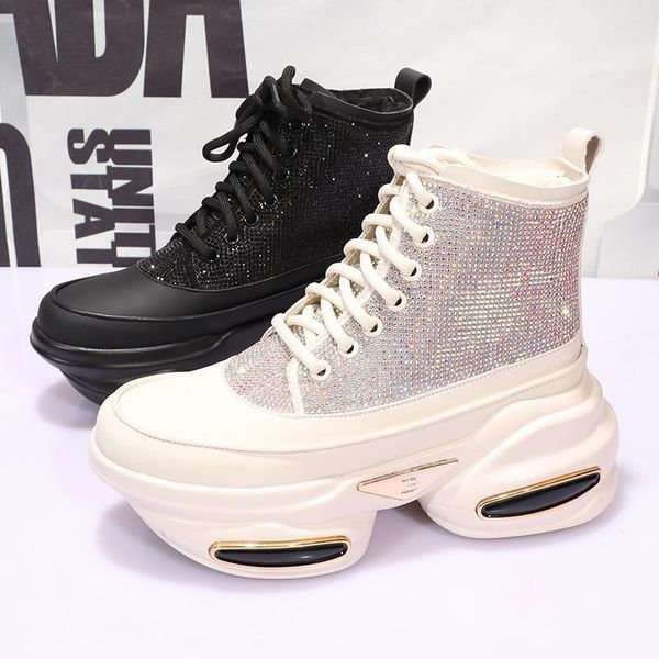 womens round toe rhinestones ankle boots sneakers platform hoof high heel warm winter korean styles lace up shoes new 20211, Black
womens round toe rhinestones ankle boots sneakers platform hoof high heel warm winter korean styles lace up shoes new 20211, Black
