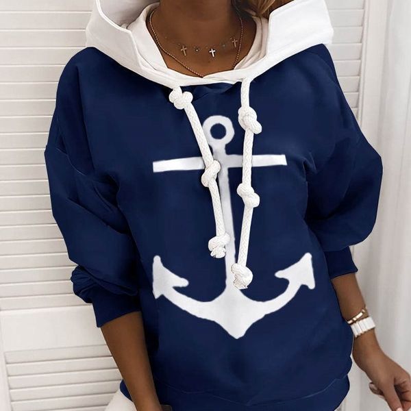 women's hoodies & sweatshirts boat anchor print outwear sweatshirt female casual long y200915, Black
women's hoodies & sweatshirts boat anchor print outwear sweatshirt female casual long y200915, Black