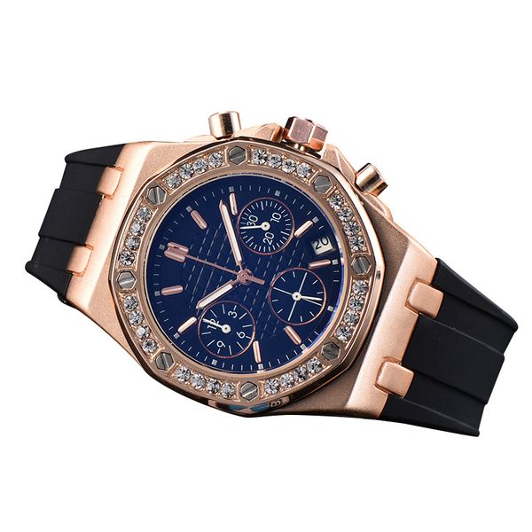 2020 new european and american retro quartz watch 6-pin multi-function engraved diamond men's watch, Slivery;brown
2020 new european and american retro quartz watch 6-pin multi-function engraved diamond men's watch, Slivery;brown