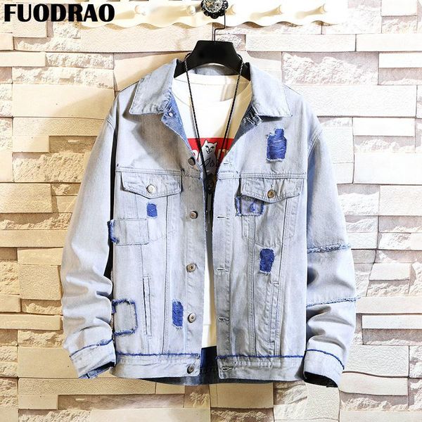 fuodrao jacket men retro hole denim jacket hiphop streetwear cotton coats loose jaqueta masculina dropshipping size 5xl j1621, Black;brown
fuodrao jacket men retro hole denim jacket hiphop streetwear cotton coats loose jaqueta masculina dropshipping size 5xl j1621, Black;brown