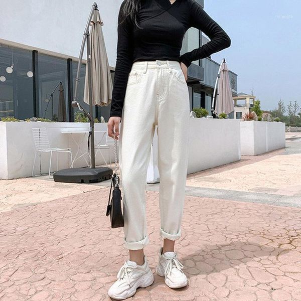 2020 autumn fashion white daddy harlan jeans women's new loose slim high waist casual radish wide leg trousers1, Black;white
2020 autumn fashion white daddy harlan jeans women's new loose slim high waist casual radish wide leg trousers1, Black;white