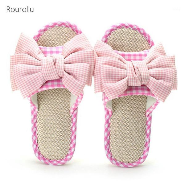 rouroliu 2020 women summer new flip flops soft comfortable home shoes female linen bow slippers1, Black
rouroliu 2020 women summer new flip flops soft comfortable home shoes female linen bow slippers1, Black