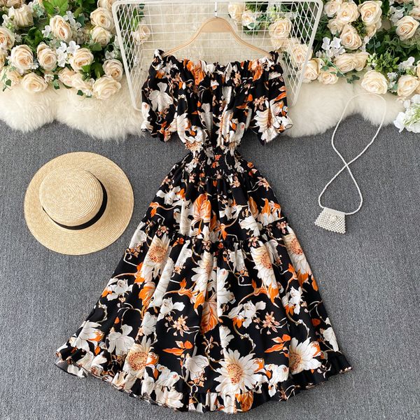 2021 new singiny women off the shoulder dressed printing summer slash neck puff elastic ruched up boho line beach vacation dress xjnu, Black;gray
2021 new singiny women off the shoulder dressed printing summer slash neck puff elastic ruched up boho line beach vacation dress xjnu, Black;gray