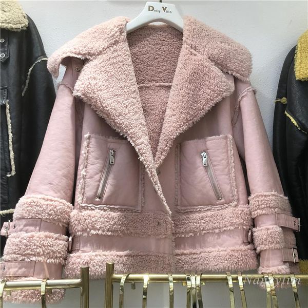 зима овчина куртка женщин сыпучих шерсти овечка патч pu leather co streetwear отворот кармана женщина леди теплого шинель 2020, Black
зима овчина куртка женщин сыпучих шерсти овечка патч pu leather co streetwear отворот кармана женщина леди теплого шинель 2020, Black