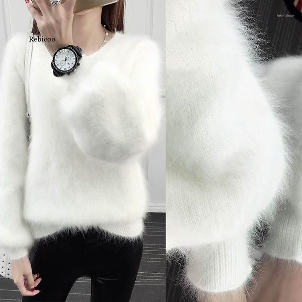 autumn winter lantern sleeve faux mink cashmere pullover knitted sweater women warm plush women sweater thicken pullovers1, White;black
autumn winter lantern sleeve faux mink cashmere pullover knitted sweater women warm plush women sweater thicken pullovers1, White;black