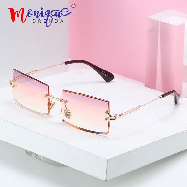 sunglasses 2021 trending women small rimless fashion cut edge rectangle sun glasses men eyewear shade uv400, White;black
sunglasses 2021 trending women small rimless fashion cut edge rectangle sun glasses men eyewear shade uv400, White;black