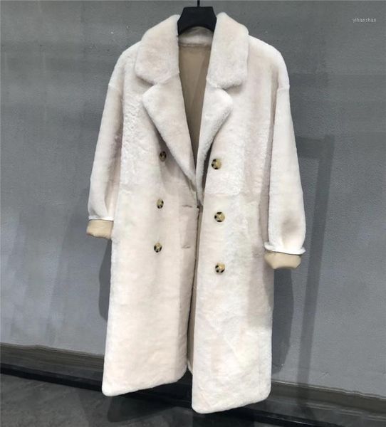 2019 white color winter double face sheepskin leather shearing fur coat thick double breasted lamb fur jacket teddy bear coat1, Black
2019 white color winter double face sheepskin leather shearing fur coat thick double breasted lamb fur jacket teddy bear coat1, Black