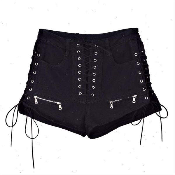 black lace up side slit elasticity denim short skinny and club shorts women high waist jeans short summer goth shorts girl, White;black
black lace up side slit elasticity denim short skinny and club shorts women high waist jeans short summer goth shorts girl, White;black