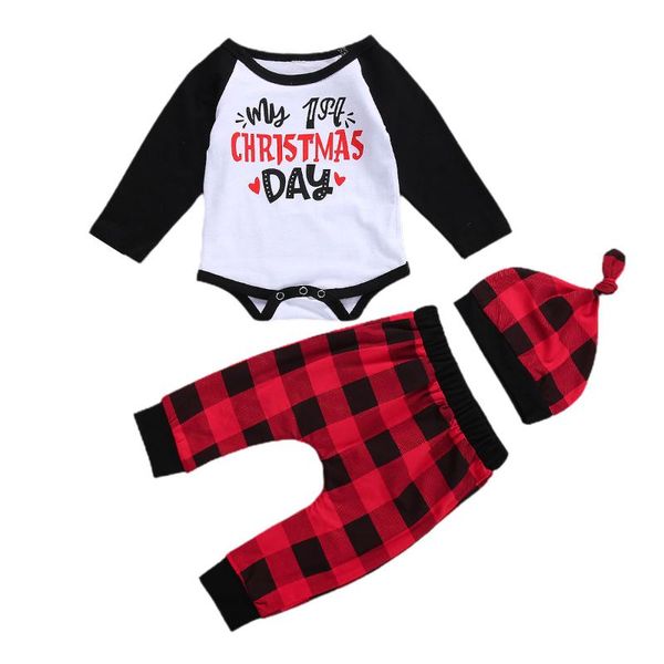 clothing sets baby girls boys my 1st christmas outfits cute long sleeve letter print romper bodysuit + plaid pants hat 3pcs clothes set, White
clothing sets baby girls boys my 1st christmas outfits cute long sleeve letter print romper bodysuit + plaid pants hat 3pcs clothes set, White
