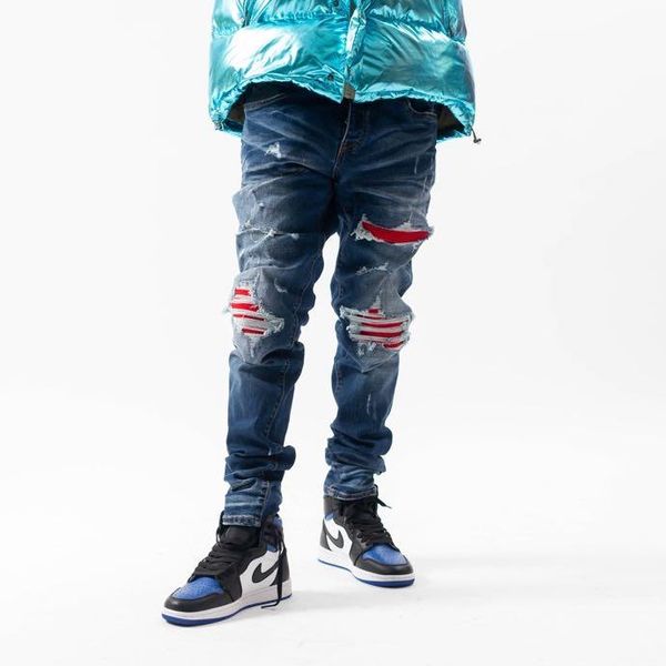 men's jeans wb01623 fashion 2021 runway european design party style clothing, Blue
men's jeans wb01623 fashion 2021 runway european design party style clothing, Blue