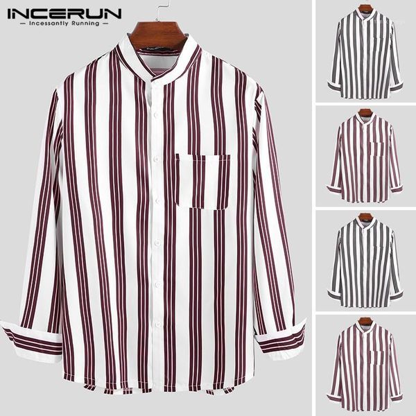 incerun long sleeve striped shirt men stand collar button up high street camisa business fashion casual shirts mens 2019 s-5xl1, White;black
incerun long sleeve striped shirt men stand collar button up high street camisa business fashion casual shirts mens 2019 s-5xl1, White;black