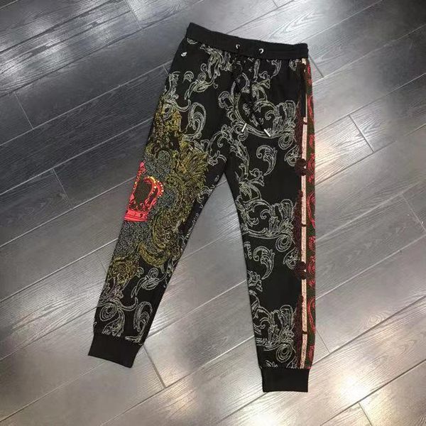 men's pants k12638 fashion 2021 runway luxury european design party style clothing, Black